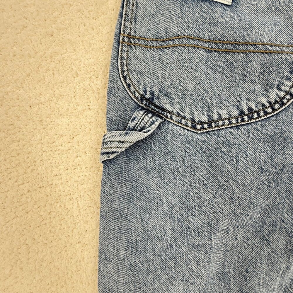 Vintage Lee Workwear Womens Wide-Leg Denim Jeans, Size 30, High-Waist Relax Fit - Picture 7 of 10
